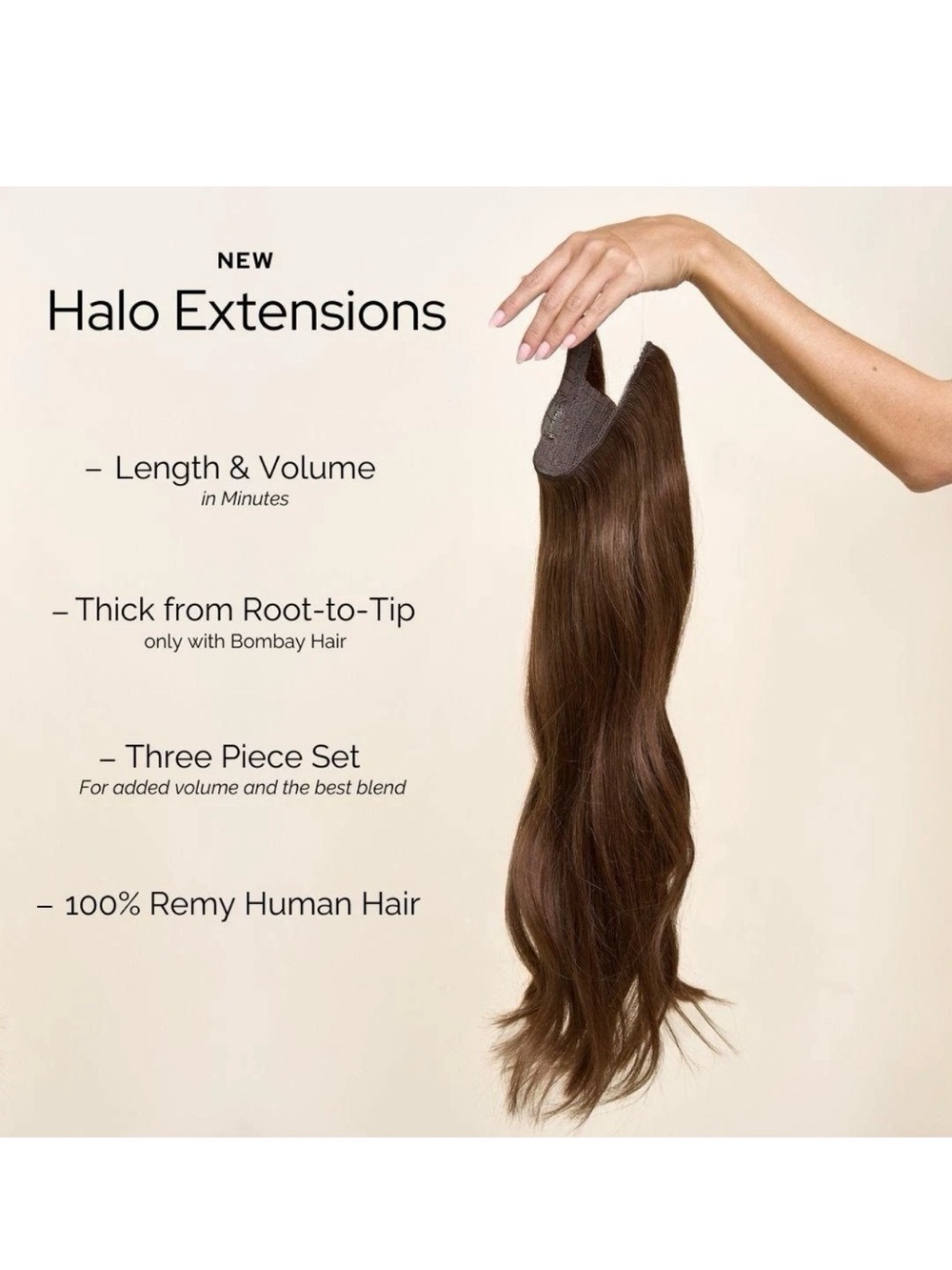 Bombay Halo Extensions - Chestnut Brown